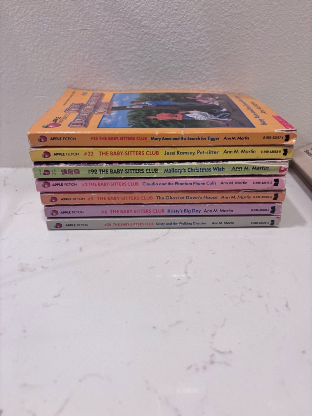 Paperback Book Set - Yellow, Pink, White Spines